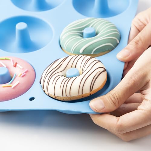 Non Stick Silicone Donut Pan 3Pack (3.5 Count)
