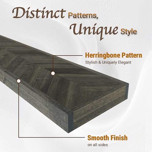 48'' Chevron Floating Shelves for Wall (2 Count)