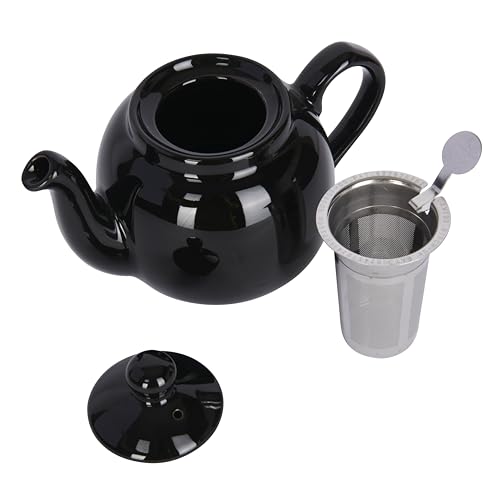Farmhouse 4 Cup Ceramic Teapot with Removable Infuser and Lid