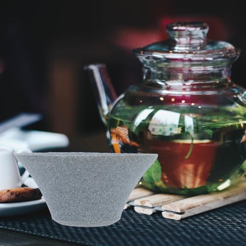 Ceramic Tea Filter Cup Reusable Tea Strainer for Loose Leaf Coffee Filter Ceramic Dripper with Fine Holes 4.33 X 4.33 X 2.16 in for Home and Restaurant Use