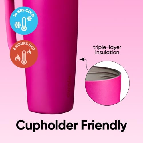 SmoothSip Slider Stainless Steel Insulated Travel Mug with Handle