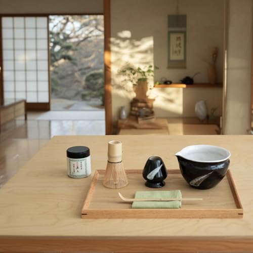 Matcha Set with Handmade Ceramic Bowl & Bamboo Whisk
