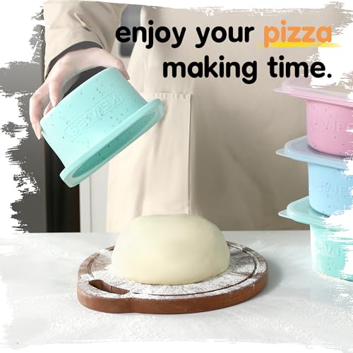 PLUS 1000ml Pizza Dough Proofing Containers for DIY family Artisan Pizza (3 Count)