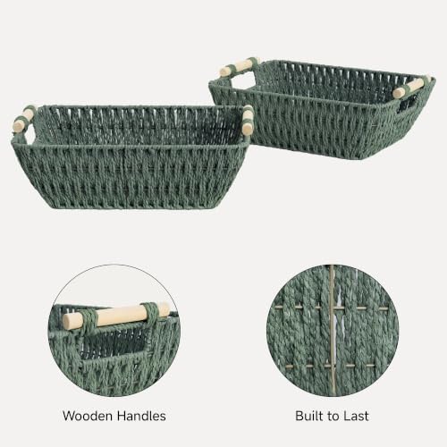 Wicker Storage Basket (2 Count)