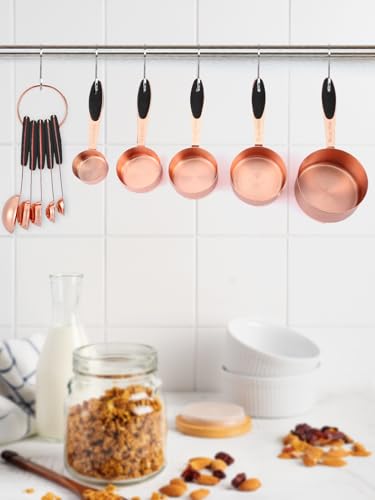 Copper Measuring Cups and Spoons Set of 10 Piece