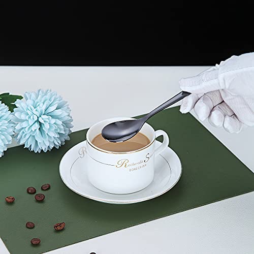 Black Demitasse Espresso Spoons (6 Count)