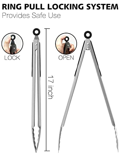 Extra Long Stainless Steel Grilling Locking Tong