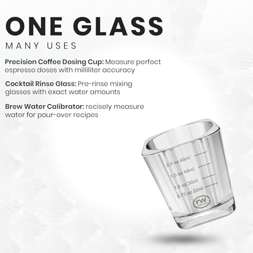 2 Oz Graduated Shot Glass Espresso Cocktail Measuring Glass Cups