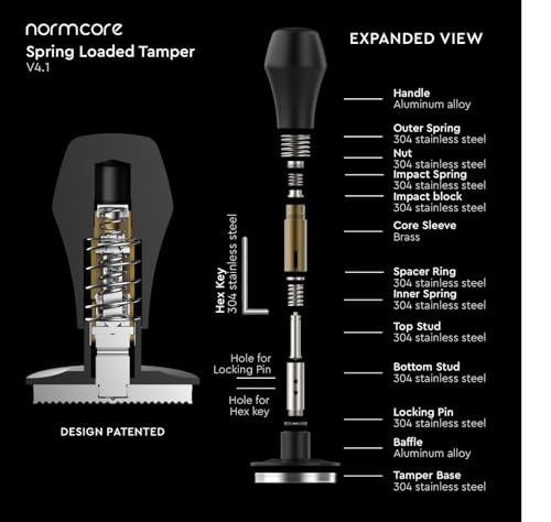 45.5mm Coffee Tamper V4.1 with Click Sound Feedback