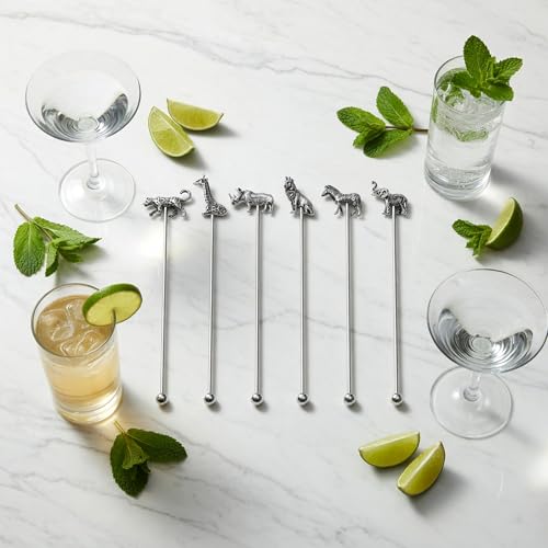 6 Pcs 7.5'' Metal Stir Sticks