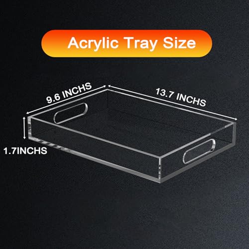 Clear Acrylic Tray with Raised Edges