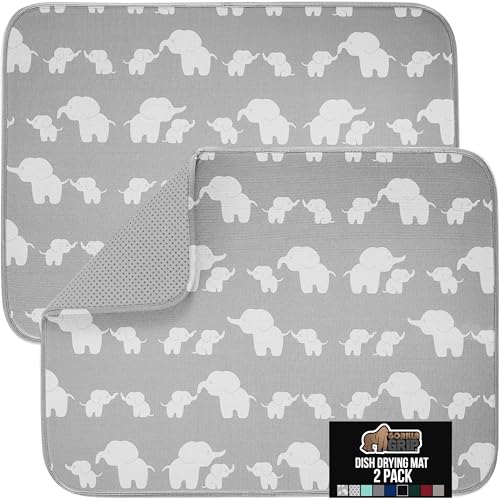 Ultra Absorbent Microfiber Dish Drying Mat (2 Count)