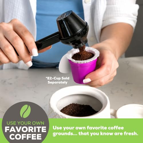 EZ Cup Paper Filters with Lid for Reusable Coffee Pods (150 Count)