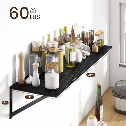 Deep Floating Shelves for Wall (2 Count)