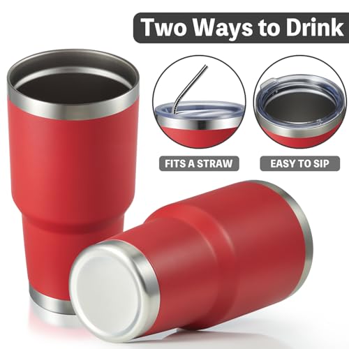 30oz Insulated Tumbler With Lids and Straws (4 Count)