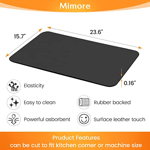 Coffee Mat 16x24 Inch Black Countertop Mat