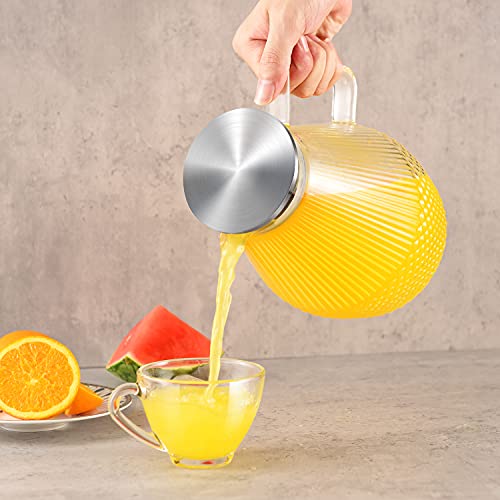 Glass Pitcher with Lid and Spout