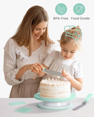 Cake Decorating Kit with Turntable Baking Supplies for Beginner Pros