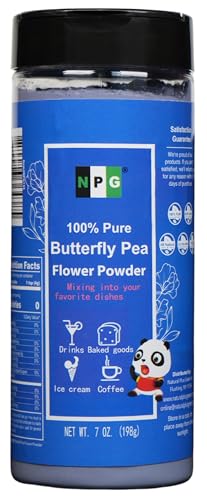 Freeze Dried Blue Butterfly Pea Flower Powder 7 Oz (7 Ounce)