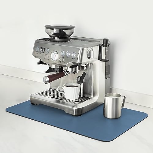 Coffee Mat 16x24 Inch Blue Bar Mat for Countertop