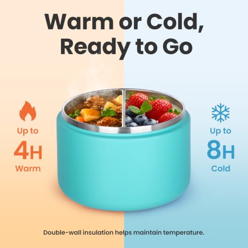 12oz Insulated Vacuum Food Jar with Buckle Lid Wide Mouth Soup Thermo for Hot Food Kids Leakproof Stainless Steel Lunch Container