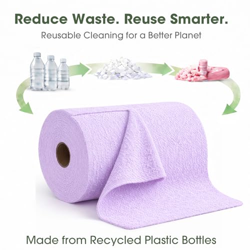 Microfiber Cleaning Cloth Roll (100 Count)