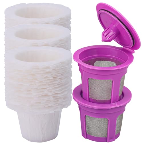 600 Count Kcup Filters disposable with 2 Pack Reusable Coffee Pods for Keurig1.0 and 2.0 Coffee Makers