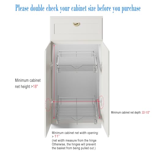 2 Tier Pull Out Cabinet Organizer