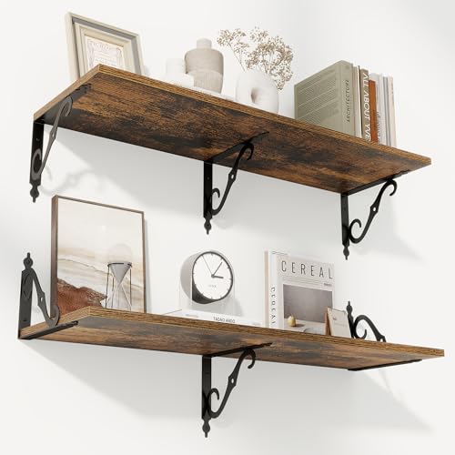 12 Inch Deep Floating Shelves for Wall (2 Count)