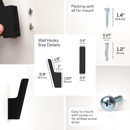 Wood Wall Hooks (4 Count)