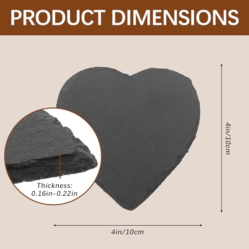 24 PCS Slate Drink Coasters Bulk (24 Count)