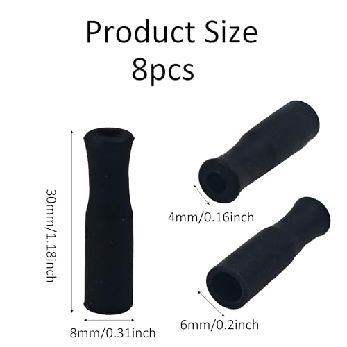 8Pcs Silicone Straw Tips