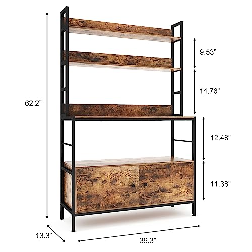 5 Tier Kitchen Bakers Rack with Storage