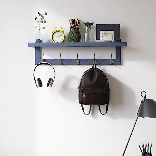 Coat Hooks with Shelf Wall