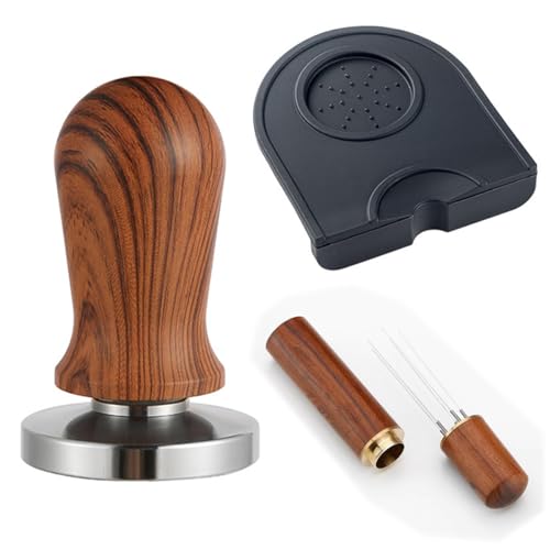 53mm Spring Loaded Coffee Tamper Stirrer Set