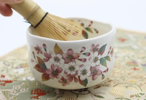 Japanese Traditional Mino Ware Handcrafted Mini Matcha Chawan Tea Bowl Cup Set With Chasen Bamboo Tea Whisk Ceremony Tableware Pottery