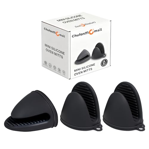 Silicone Oven Mitts Heat Resistant Hot Pot Holders Set for Kitchens (6 Count)