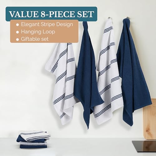 Kitchen Towel Set 8 Pc 4 Dish Cloths (8 Count)