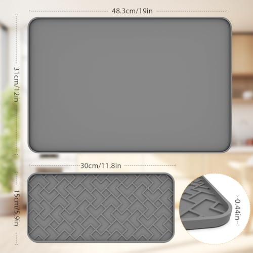 Coffee Mat 19" x 12" Silicone Coffee Bar Mat