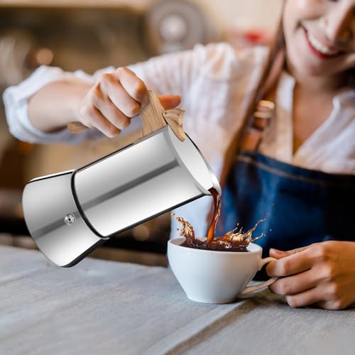 No Coating 12 Cup Moka Pot Thickened 304 Stainless Steel