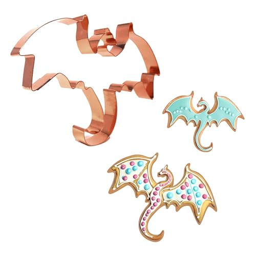 Large Flying Dragon Cookie Cutter 6.25” Solid Copper