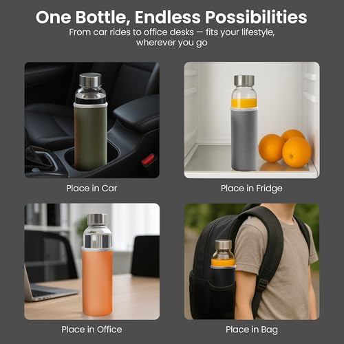 Clear Glass Bottles with Lids (6 Count)