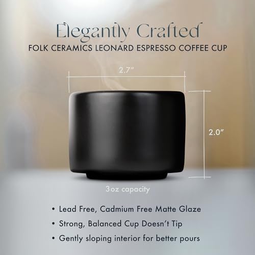 Leonard Ceramic Espresso Cups (2 Count)