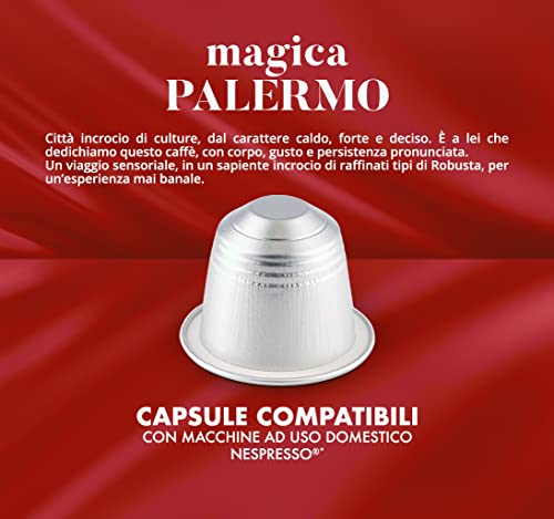 Magica Palermo Aluminum Capsules Compatible with Nespresso Original Machines (50 Count)