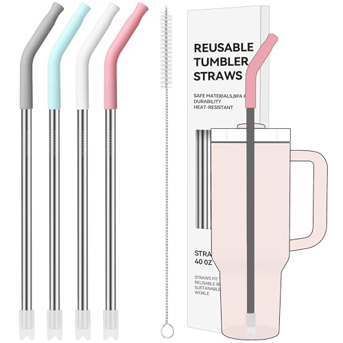 40 oz Straight Metal Straws for 40 oz Stanley Tumbler