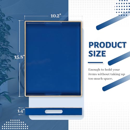 Navy Blue Serving Tray with Handles