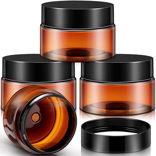 4 Pcs Plastic Jars Wide Mouth with Lids