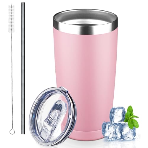 20 oz Tumbler with Lids and Straws