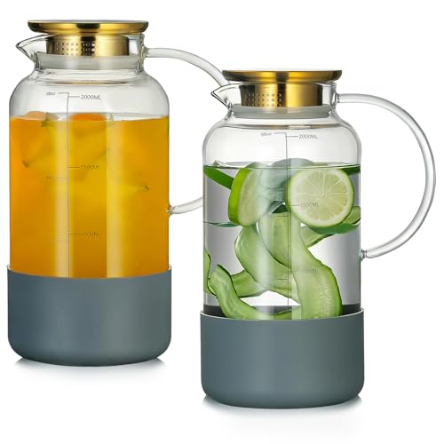 Glass Pitcher with Lid (2 Count)