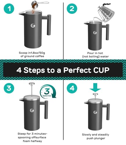 French Press Coffee Maker 34 oz